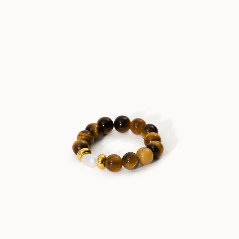 Tiger's Eye Pearl Ring